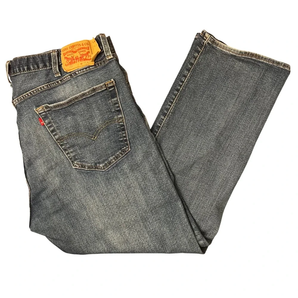 Levi's 501 Jeans Mens 40x30 Blue Medium Wash Button Fly Straight fits (40x29)